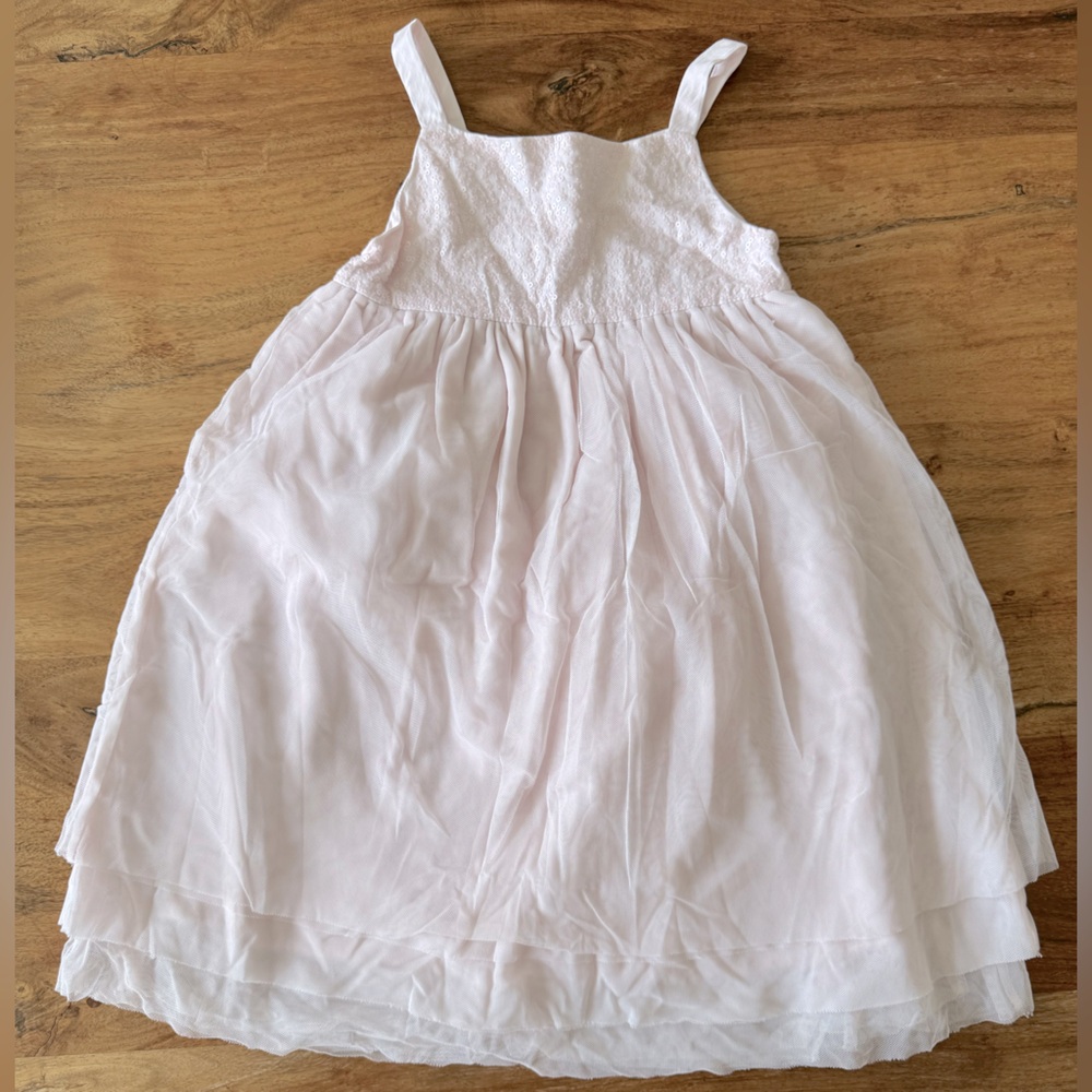 The White Company light pink sequin and tulle dress 2-3 yrs.